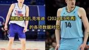 杨瀚森和9号秀扎克埃迪各项数据对比，静态天赋不如但有一手策应
